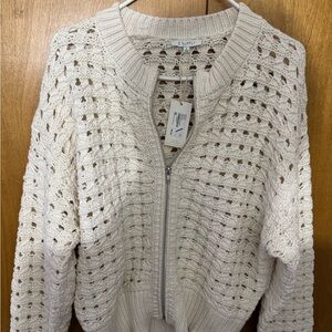 Z Supply Cream Open-Knit Cardigan